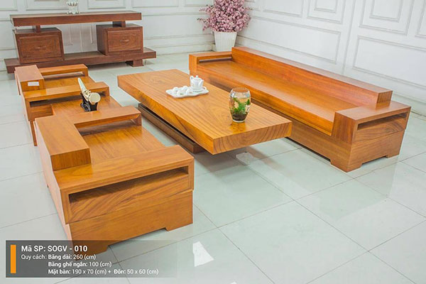 mẫu sofa gỗ nguyên khối đẹp