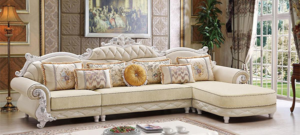 mẫu sofa chữ L tân cổ điển đẹp