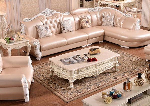 mẫu sofa chữ L tân cổ điển 