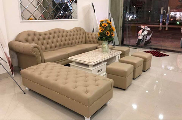mẫu sofa da tân cổ điển siêu đẹp