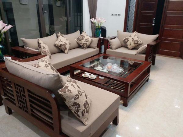 mẫu ghế sofa giường bằng gỗ siêu đẹp