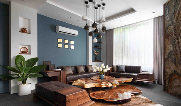 Mẫu ghế sofa gỗ óc chó