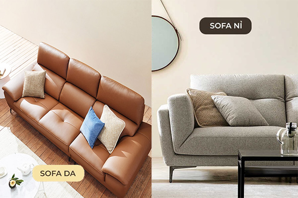 Nên mua sofa da hay sofa nỉ