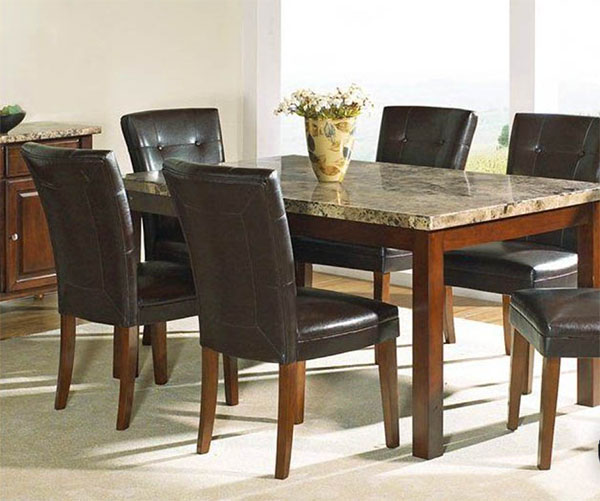 chọn bàn ăn mặt đá tự nhiên và nhân tạo