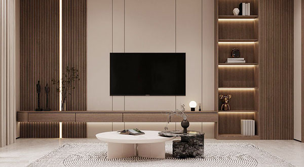 Kích thước kệ tivi treo tường